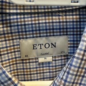 Eton plaid dress shirt (44/17.5)